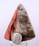 5.7cms RHODOCHROSITE QUARTZ PYRITE Peru Sculpture Slab Polished Art Decoration Jewelry Translucent Pendant Banded Mineral Specimen R333