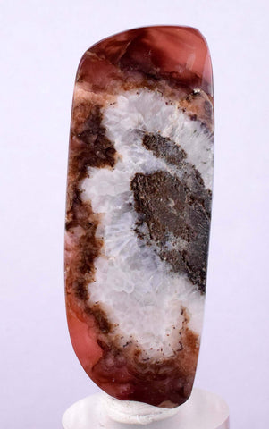 5.8cms RHODOCHROSITE QUARTZ Peru Sculpture Slab Polished Art Decoration Jewelry Translucent Pendant Banded Mineral Specimen R334