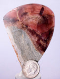 6.8cms RHODOCHROSITE QUARTZ Peru Sculpture Slab Polished Art Decoration Jewelry Translucent Pendant Banded Mineral Specimen R336