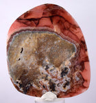7.9cms RHODOCHROSITE QUARTZ Peru Sculpture Slab Polished Art Decoration Jewelry Translucent Pendant Banded Mineral Specimen R338