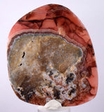 7.9cms RHODOCHROSITE QUARTZ Peru Sculpture Slab Polished Art Decoration Jewelry Translucent Pendant Banded Mineral Specimen R338