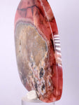 7.9cms RHODOCHROSITE QUARTZ Peru Sculpture Slab Polished Art Decoration Jewelry Translucent Pendant Banded Mineral Specimen R338