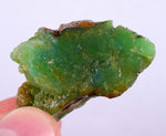 17Grams GEM SILICA CHRYSOCOLLA Rough Chalcedony Emerald Jade Color Lily Mine S46