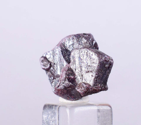 1.7cm PROUSTITE RUBY SILVER Twin Crystal Peru Sulfosalt Translucent Red 2000 Discovery Uchuchaccua Mine Mineral Specimen HE252