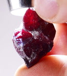 1.7cm PROUSTITE RUBY SILVER Twin Crystal Peru Sulfosalt Translucent Red 2000 Discovery Uchuchaccua Mine Mineral Specimen HE252