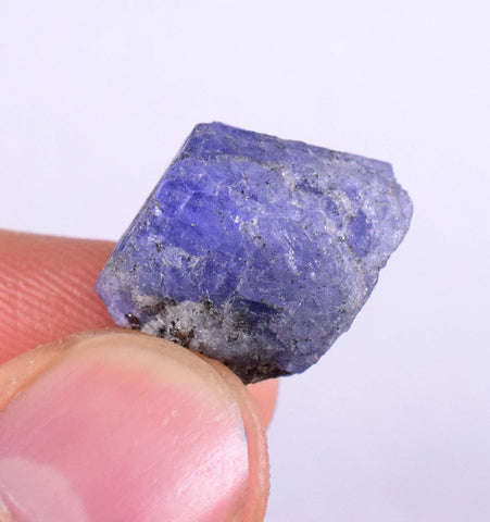 19.5cts GEM TANZANITE ROUGH Zoisite Unheated Terminated Mineral Specimen Tanzania T361