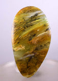 150cts BLUE OPAL CABOCHON Scenic Pendant Wire Wrap Caribean Peru Pendant Jewelry B886