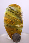 150cts BLUE OPAL CABOCHON Scenic Pendant Wire Wrap Caribean Peru Pendant Jewelry B886