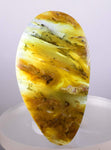 150cts BLUE OPAL CABOCHON Scenic Pendant Wire Wrap Caribean Peru Pendant Jewelry B886