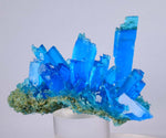 8.1cms NATURAL CHALCANTHITE  Unique Copper Druzy Peru Electric Blue Sharp Shiny Mineral Specimen Collector fe371
