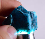 13.1grs GEM BLUE MALACHITE Rough Banded Shiny New Find Peru Mineral Specimen U417