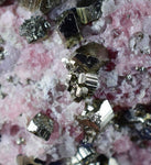 2.8cms RHODOCHROSITE FLUORITE QUARTZ Pyrite Crystal Rhombohedral Super Miniature Wuzhou Guangxi China Mineral Specimen R364