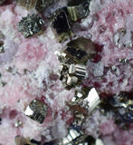 2.8cms RHODOCHROSITE FLUORITE QUARTZ Pyrite Crystal Rhombohedral Super Miniature Wuzhou Guangxi China Mineral Specimen R364