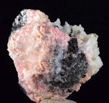 5.1cms RHODOCHROSITE ROSETTE QUARTZ  Peru Pink Crystals Needles Collector Mineral Specimen R378