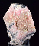 6.1cms RHODOCHROSITE ROSETTE QUARTZ  Peru Pink Crystals Needles Collector Mineral Specimen R379