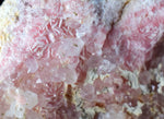 6.1cms RHODOCHROSITE ROSETTE QUARTZ  Peru Pink Crystals Needles Collector Mineral Specimen R379