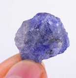 27.5cts GEM TANZANITE ROUGH Zoisite Unheated Terminated Mineral Specimen Tanzania T364