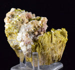 8.5ms EPIDOTE CALCITE CRYSTALS Cluster Peru Green Color Mineral Specimen C877