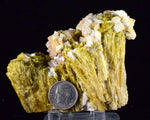 8.5ms EPIDOTE CALCITE CRYSTALS Cluster Peru Green Color Mineral Specimen C877