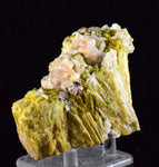 8.5ms EPIDOTE CALCITE CRYSTALS Cluster Peru Green Color Mineral Specimen C877