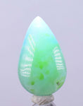 5carats GEM SILICA CHRYSOCOLLA Emeraldine Chalcedony Lily Mine Peru Cabochon Quartz Malachite Emerald Color Jade Color B902