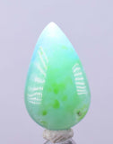 5carats GEM SILICA CHRYSOCOLLA Emeraldine Chalcedony Lily Mine Peru Cabochon Quartz Malachite Emerald Color Jade Color B902