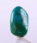7carats GEM SILICA CHRYSOCOLLA Emeraldine Chalcedony Lily Mine Peru Tumbled Quartz Malachite Emerald Color Jade Color B904