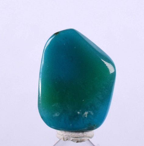 8 carats GEM SILICA CHRYSOCOLLA Emeraldine Chalcedony Lily Mine Peru Tumbled Quartz Malachite Emerald Color Jade Color B907