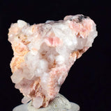 3.9cms RHODOCHROSITE ROSETTE QUARTZ  Peru Pink Crystals Needles Collector Mineral Specimen R382