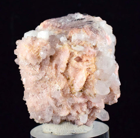 3.9cms RHODOCHROSITE ROSETTE QUARTZ  Peru Pink Crystals Needles Collector Mineral Specimen R382