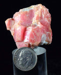 3.4cms RHODOCHROSITE RHOMBOHEDRAL QUARTZ Premium Miniature Crystals Huayllapon Pasto Bueno Mine Peru Collector Mineral Specimen R385