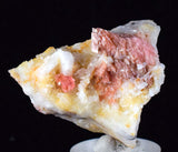 4.4cms RHODOCHROSITE RHOMBOHEDRAL QUARTZ Premium Miniature Crystals Huayllapon Pasto Bueno Mine Peru Collector Mineral Specimen R388
