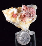 4.4cms RHODOCHROSITE RHOMBOHEDRAL QUARTZ Premium Miniature Crystals Huayllapon Pasto Bueno Mine Peru Collector Mineral Specimen R388