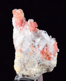 3.3cms RHODOCHROSITE RHOMBOHEDRAL QUARTZ Premium Miniature Crystals Huayllapon Pasto Bueno Mine Peru Collector Mineral Specimen R395