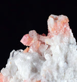 3.3cms RHODOCHROSITE RHOMBOHEDRAL QUARTZ Premium Miniature Crystals Huayllapon Pasto Bueno Mine Peru Collector Mineral Specimen R395