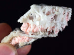 5.5cms RHODOCHROSITE RHOMBOHEDRAL QUARTZ Premium Miniature Crystals Huayllapon Pasto Bueno Mine Peru Collector Mineral Specimen R396