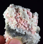 5.5cms RHODOCHROSITE RHOMBOHEDRAL QUARTZ Premium Miniature Crystals Huayllapon Pasto Bueno Mine Peru Collector Mineral Specimen R396