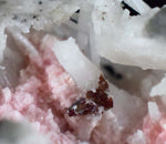5.5cms RHODOCHROSITE RHOMBOHEDRAL QUARTZ Premium Miniature Crystals Huayllapon Pasto Bueno Mine Peru Collector Mineral Specimen R396