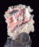 5.5cms RHODOCHROSITE RHOMBOHEDRAL QUARTZ Premium Miniature Crystals Huayllapon Pasto Bueno Mine Peru Collector Mineral Specimen R396