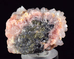 4.5cms RHODOCHROSITE ROSETTE QUARTZ  Peru Pink Crystals Needles Collector Mineral Specimen R398