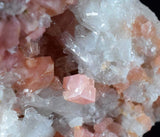 4.4cms RHODOCHROSITE RHOMBOHEDRAL QUARTZ Premium Miniature Crystals Huayllapon Pasto Bueno Mine Peru Collector Mineral Specimen R403