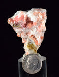 4.4cms RHODOCHROSITE RHOMBOHEDRAL QUARTZ Premium Miniature Crystals Huayllapon Pasto Bueno Mine Peru Collector Mineral Specimen R403