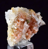 2.6cms RHODOCHROSITE RHOMBOHEDRAL QUARTZ Premium Miniature Crystals Huayllapon Pasto Bueno Mine Peru Collector Mineral Specimen R404