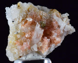 2.6cms RHODOCHROSITE RHOMBOHEDRAL QUARTZ Premium Miniature Crystals Huayllapon Pasto Bueno Mine Peru Collector Mineral Specimen R404