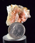 2.6cms RHODOCHROSITE RHOMBOHEDRAL QUARTZ Premium Miniature Crystals Huayllapon Pasto Bueno Mine Peru Collector Mineral Specimen R404