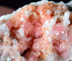5.7cms RHODOCHROSITE RHOMBOHEDRAL QUARTZ Premium Miniature Crystals Huayllapon Pasto Bueno Mine Peru Collector Mineral Specimen R406