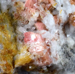 6cms RHODOCHROSITE RHOMBOHEDRAL QUARTZ Premium Miniature Crystals Huayllapon Pasto Bueno Mine Peru Collector Mineral Specimen R407