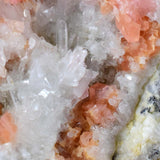 4.9cms RHODOCHROSITE RHOMBOHEDRAL QUARTZ Premium Miniature Crystals Huayllapon Pasto Bueno Mine Peru Collector Mineral Specimen R408