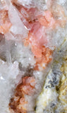 4.9cms RHODOCHROSITE RHOMBOHEDRAL QUARTZ Premium Miniature Crystals Huayllapon Pasto Bueno Mine Peru Collector Mineral Specimen R408
