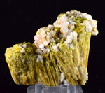 8.5ms EPIDOTE CALCITE CRYSTALS Cluster Peru Green Color Mineral Specimen C877